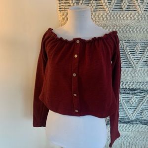 Off Shoulder Crop Top